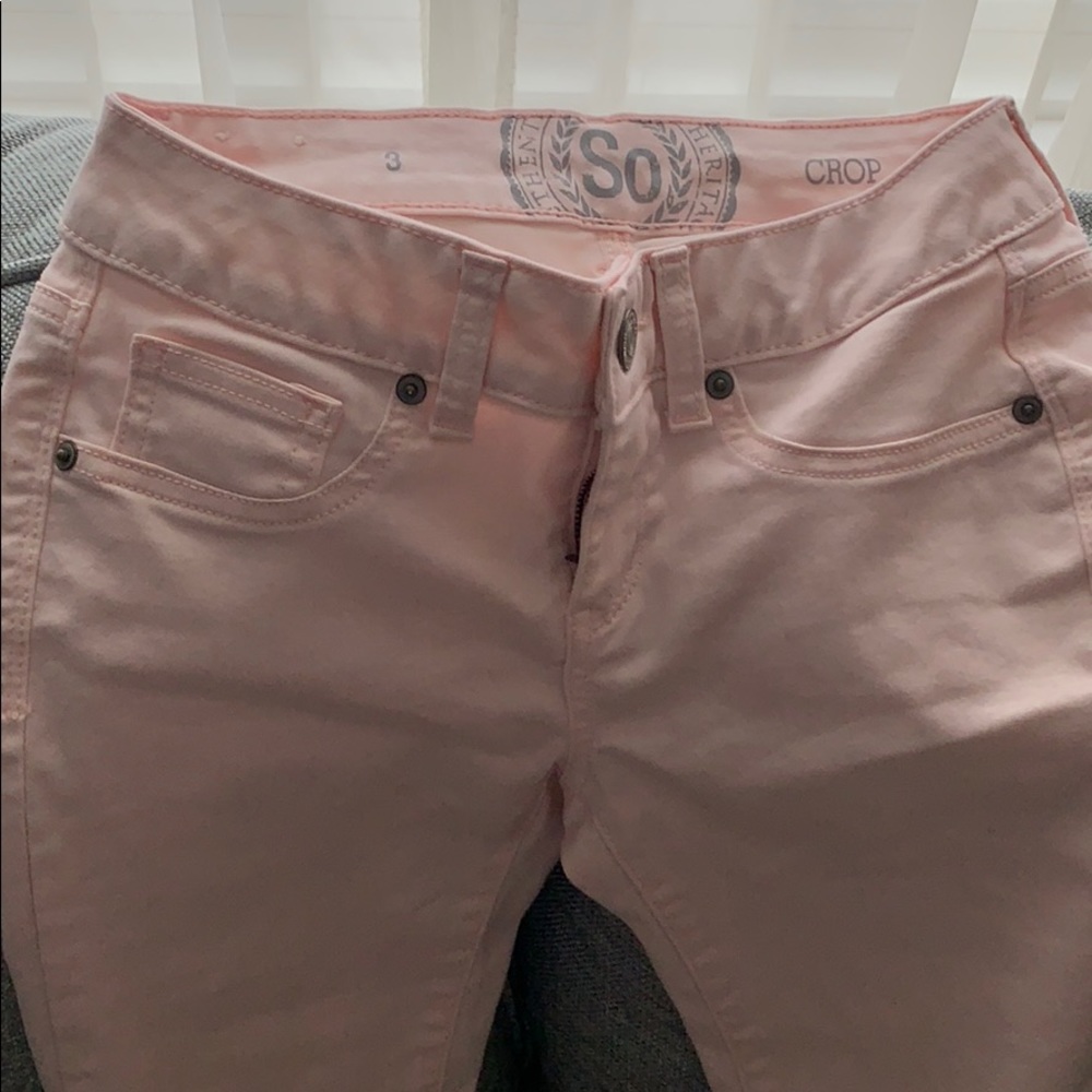 Pink crop pants